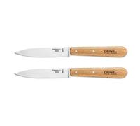 Lot 2 Couteaux office N°112 lame lisse inox 10 cm naturel Opinel