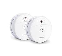 Lot 2 Détecteurs De Fumée SmokeAlarm 5Y Alarme 85 DB - Certification NF | SmokeAlarm 5Y SDA0042, 2 détecteurs, alerte sonore, voyant lumineux, piles 9V, visserie, protection incendie
