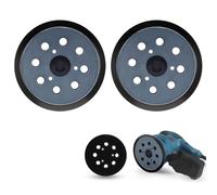 Lot 2 disques ponçage orbitaux 5" 8 trous pour Makita. Fixation crochet/boucle. Compatibles modèles M9204, BO5030, BO5031, DBO180Z, BO8041, DBO180RMJ, BO5041, BO5010, BO5011, BO5012.