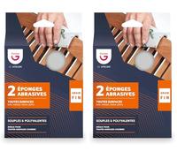 Lot 2 Eponge Abrasive pour poncer Grain Fin Gerlon - Made in France ADSEFI Neutre (Lot de 2)