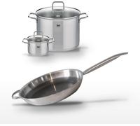 Lot 2 Faitouts 16/26cm & Poêle 32cm Elo Relief Solution