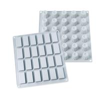 Lot 2 grandes plaques silicone mini-canelés et financiers Mathon