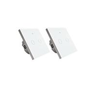Lot 2 interrupteurs connecté tactile double SomLife application tuya smart life Compatible avec Alexa/Google Home