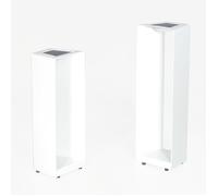 Lot 2 lampes solaires design jardin aluminium - H.50/60 cm