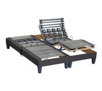Lot 2 Lits electriques Anthracite 2x80x200 Gris G