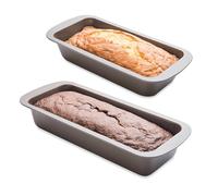 Lot 2 moules à cake 25 et 30 cm acier revêtement antiadhérent Mathon