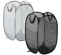 Vendos85 Paniers à linge pliables - Noir