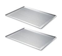 Lot 2 plaques à pâtisserie micro-perforée en aluminium 40 cm Mathon