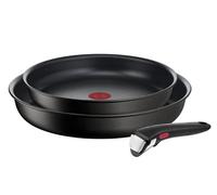 Lot 2 poêles et poignée Tefal Ingenio Eco Resist 24 et 28 cm Noir Noir G
