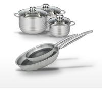 Lot 2 Poêles 24/28cm & 3 Faitouts 16/20/24cm Elo Relief Solution