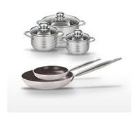 Lot 2 Poêles 24/32cm et 3 Faitouts 14/16/24cm Elo Bistro Line