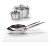 Lot 2 Poêles 28/32 cm et 2 Faitouts 14/24 cm Elo Bistro Line