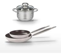 Lot 2 Poêles 28/32 cm & Faitout 16 cm Elo Bistro Line
