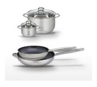 Lot 2 Poêles 28/32cm & 2 Faitouts 12/20cm Elo Profi Therm Platinum Gris|Noir