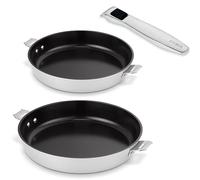 Lot 2 poêles aluminium revêtement céramique Evolution 24 et 28 cm et manche amovible Beka