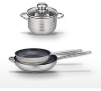 Lot 2 Poêles céramique 28/32 cm et Faitout 16 cm Elo Profi Therm Platinum