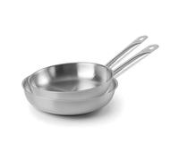 Lot 2 poêles en inox Chef 24 et 28 cm Lacor