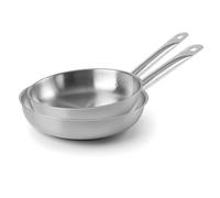 Lot 2 poêles en inox Chef 32 et 36 cm Lacor