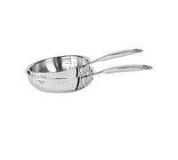 Lot 2 poêles sautoir tout inox Castel'Pro 24 et 28 cm Cristel