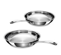 Lot 2 poêles tout inox Chef 24 et 28 cm Beka