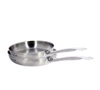 Lot 2 poêles tout inox Prim'Appety 24 et 28 cm De Buyer