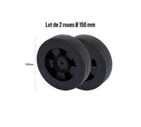 Lot 2 roues universelles compatibles Barbecue Plastique Ø15 cm