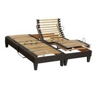 Lot 2 Sommiers relaxation electrique vanessa Dimensions - 2 x 80 x 200 cm Gris G