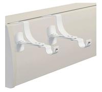 Lot 2 supports tringle rideaux Geko blanc sans perçage coffre volet roulant Ø20 mm fixation réglable