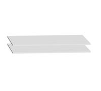 Lot 2 tablettes aluminium pour armoires portes coulissantes décor bois Essens