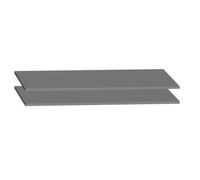Lot 2 tablettes antracites pour armoires portes coulissantes décor bois Essens