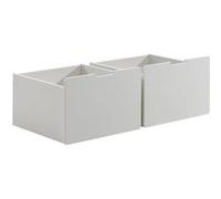 Lot 2 Tiroirs de Lit Blanc pour Lit Surélevé avec Tobogan - SLEEPY - ALTOBUY Blanc G
