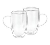 Cheffinger Lot 2 Verres avec Anse 350ml Transparent