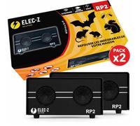 LOT 2 x RP2 Répulsif Ultrasons Anti Rongeurs Rats Souris Chauve Souris Puces Tiques Araignées sur 32