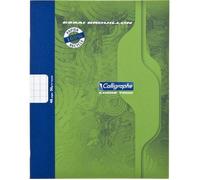 Calligraphe 2148C - Un paquet de 20 cahiers de brouillon (gamme 7000 de Clairefontaine) 48 pages 17x22 cm 56g grands carreaux 100% recyclé