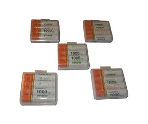 Lot 20 piles rechargeables vhbw AAA, Micro, R3, HR03 1000mAh pour AEG Eole 1425, 1800B, 1825