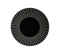 Toilinux - Lot 2x Assiette plate Sun - Diam. 27 cm - Noir - SUN Noir G