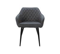 ML-Design Lot de 2 Chaises - Anthracite Similicuir
