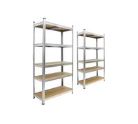 Lot 2x Etagère de Rangement - 170x70x30 cm - Charge jusqu'à 350 kg - en Métal