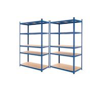 Lot 2x Etagère de Rangement - 200x100x50 cm - Capacité max. 875 kg 5 Tablettes