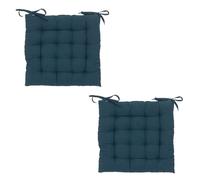 Lot 2x Galette de chaise - Bleu foncé