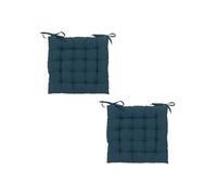 Lot 2x Galette de chaise - Bleu foncé