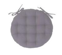 Lot 2x Galette de chaise ronde Alix - Diam. 38 cm - Gris