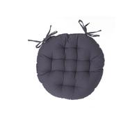 Toilinux.com Lot 2X Galette de Chaise Ronde Alix - Diam. 38 cm - Gris foncé