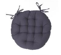 Toilinux.com Lot 2X Galette de Chaise Ronde Alix - Diam. 38 cm - Gris foncé