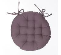 Lot 2x Galette de chaise ronde Alix - Diam. 38 cm - Taupe