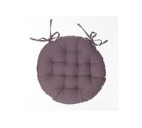 - Lot 2x Galette de chaise ronde Alix - Diam. 38 cm - Taupe