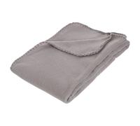 Lot 2x Plaid polaire - 125 x 150 cm - Gris