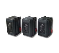 Lot 3 batteries Li-Ion vhbw 4000mAh (18V) pour outils souffleur Gardena Accujet 18-Li comme 8835-U, 8835-20, 8839, 8839-20.