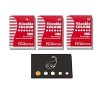 Lot 3 Boîtes de 6 Cartouches Rouges pour Parallel Pen + 1 Index Adhésif Blumie (18 Rouges)