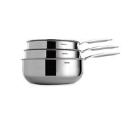 Lot 3 casseroles inox Castel'Pro 16,18 et 20 cm Cristel